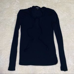 Express Women’s Neck-Tie Long Sleeve Top Size M